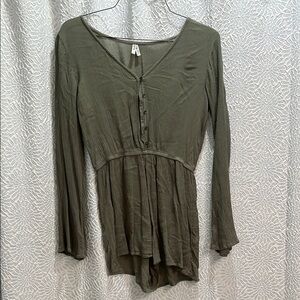 Olive Green Women's Romper